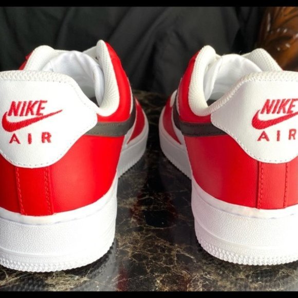Nike Air Force 1 Black Red Custom OFFERS R OK - Picture 4 of 6